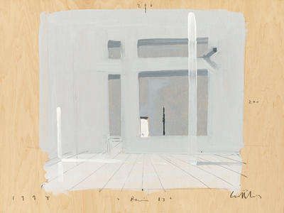 Ben Willikens (*1939) Raum 13, 1994 Gouache auf Holz